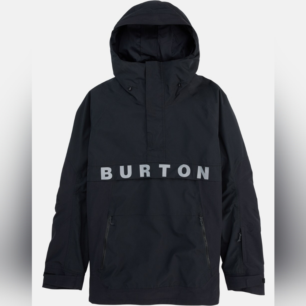 S0LD Burton Men's Frostner Anorak Jacket True Black - Picture 5 of 11